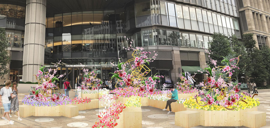 東京ミッドタウン日比谷で 花祭り 花のパワーを体いっぱいチャージ
