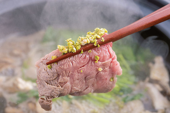 絶品の 山椒しゃぶしゃぶ を 京都 大原の温泉民宿で堪能する