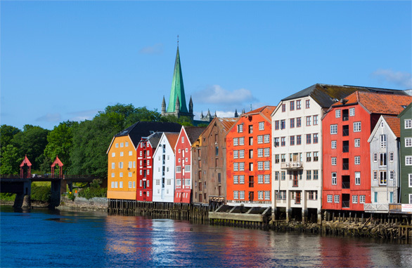 ノルウェー王国の都が置かれた緑豊かな街、トロンハイム