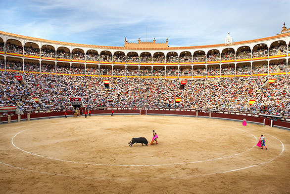 世界で3番目に大きい闘牛場で マタドールの勇姿に喝采を浴びせる 今日の絶景