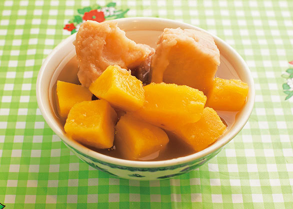 台北が誇るホクホク食感スイーツ タロイモとサツマイモのおしるこ